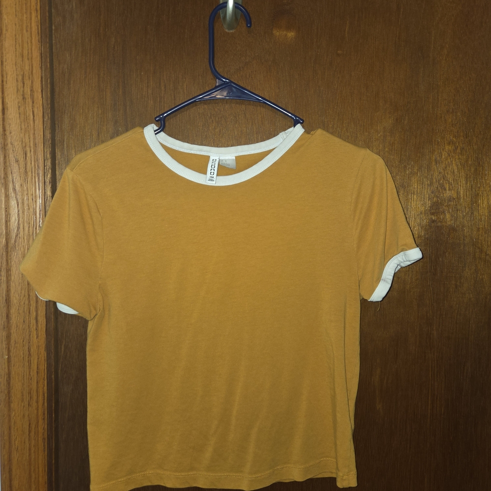 H&M Mustard Yellow Short Sleeve Tee